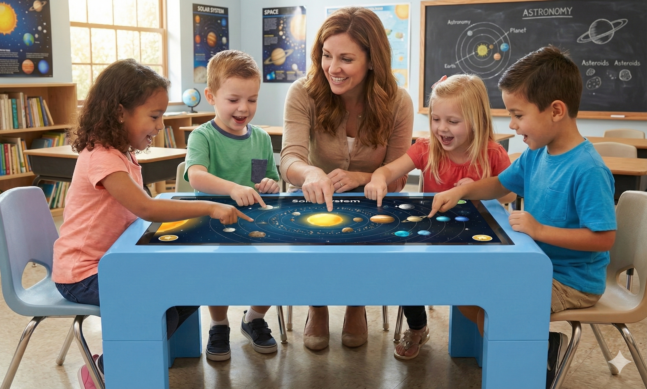 Kids learning with Smart Touch Table